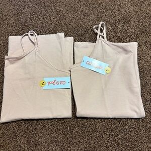 Cat & Jack Light Beige Tank Tops